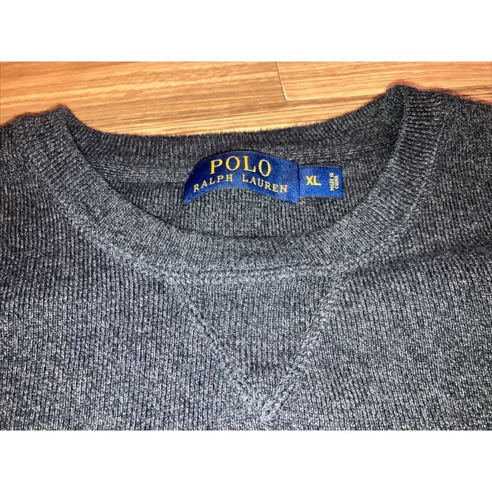 Polo Ralph Lauren Cotton Pullover Sweatshirt Mens XLarge Crew Neck Long Sleeve - Picture 3 of 6